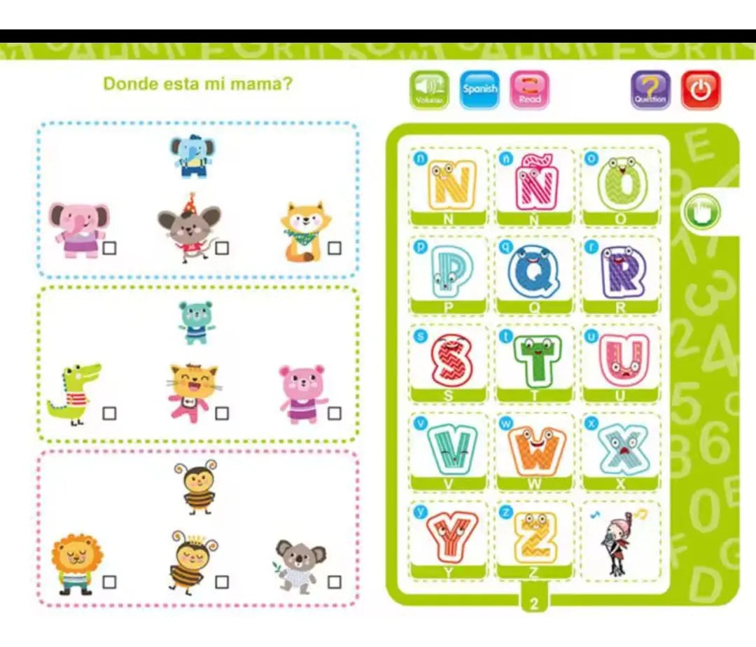 Libro Aprendizaje Niños Sonido Interactivo Ingles Español
